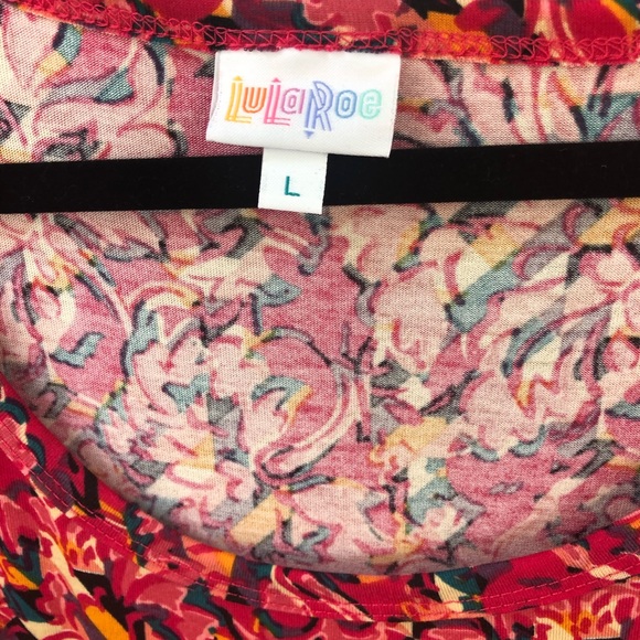 LuLaRoe Ana Maxi Dress- L Hot Pink Floral - Picture 3 of 4